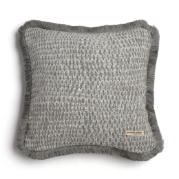 Μαξιλαροθήκη Διακοσμητική Ismaros Trimming Grey-Silver Aslanis Home 45X45 Βαμβάκι-Chenille