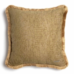 Μαξιλαροθήκη Διακοσμητική Ismaros Trimming Olive-Beige Aslanis Home 60Χ60 Βαμβάκι-Chenille
