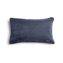Μαξιλαροθήκη Διακοσμητική Kedros Blue-Black Ραφή Γκανς Aslanis Home 30X50 Βαμβάκι-Chenille
