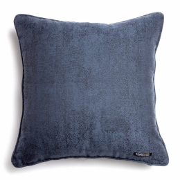 Μαξιλαροθήκη Διακοσμητική Kedros Blue-Black Ραφή Γκανς Aslanis Home 60Χ60 Βαμβάκι-Chenille