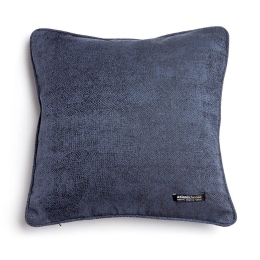 Μαξιλαροθήκη Διακοσμητική Kedros Blue-Black Ραφή Γκανς Aslanis Home 45X45 Βαμβάκι-Chenille