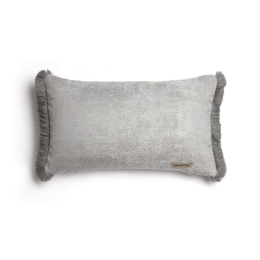 Μαξιλαροθήκη Διακοσμητική Kedros Grey-Silver Trimming Aslanis Home 30X50 Βαμβάκι-Chenille