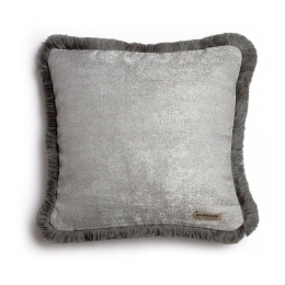 Μαξιλαροθήκη Διακοσμητική Kedros Grey-Silver Trimming Aslanis Home 45X45 Βαμβάκι-Chenille