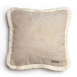 Μαξιλαροθήκη Διακοσμητική Kedros Beige-Ecru Trimming Aslanis Home 45X45 Βαμβάκι-Chenille