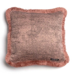 Μαξιλαροθήκη Διακοσμητική Kedros Apple-Brown Trimming Aslanis Home 45X45 Βαμβάκι-Chenille