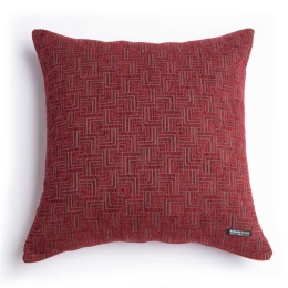 Μαξιλαροθήκη Διακοσμητική New Maze Classic Bordo Aslanis Home 60Χ60 Βαμβάκι-Chenille