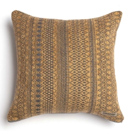 Μαξιλαροθήκη Διακοσμητική Olympos Classic Gold-Choco Aslanis Home 45X45 Βαμβάκι-Chenille