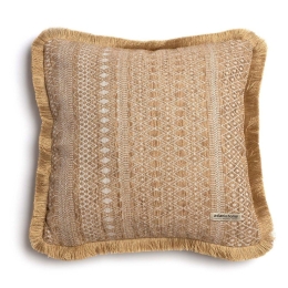 Μαξιλαροθήκη Διακοσμητική Olympos Trimming Beige Sand Aslanis Home 45X45 Βαμβάκι-Chenille