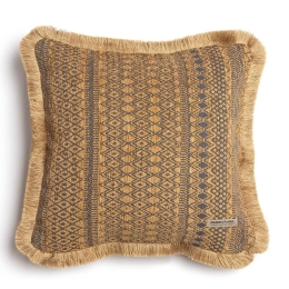 Μαξιλαροθήκη Διακοσμητική Olympos Trimming Gold-Choco Aslanis Home 45X45 Βαμβάκι-Chenille