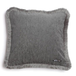 Μαξιλαροθήκη Διακοσμητική Plain 4 Seasons Trimming Dark Grey Aslanis Home 45X45 Βαμβάκι-Chenille