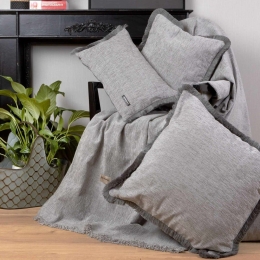 Ριχτάρι Four Seasons Grey Aslanis Home Διθέσιο 180x250cm Βαμβάκι-Chenille