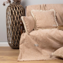 Ριχτάρι Four Seasons Beige Aslanis Home Τετραθέσιο 180x350cm Βαμβάκι-Chenille