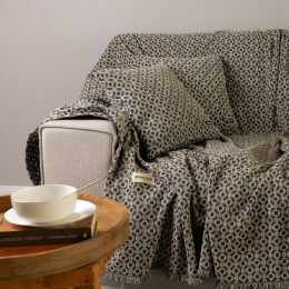 Ριχτάρι Vermio Anthracite-Beige Aslanis Home Τριθέσιο 180x300cm Βαμβάκι-Polycotton