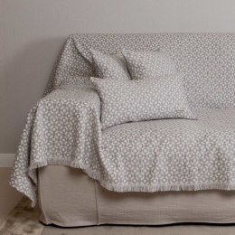 Ριχτάρι Vermio Grey-Sugar Aslanis Home Τριθέσιο 180x300cm Βαμβάκι-Polycotton