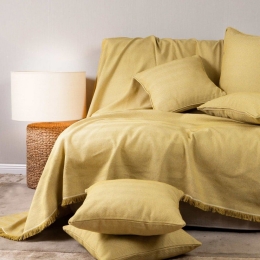 Ριχτάρι Atheras Olive Aslanis Home Τριθέσιο 180x300cm Βαμβάκι-Πολυέστερ