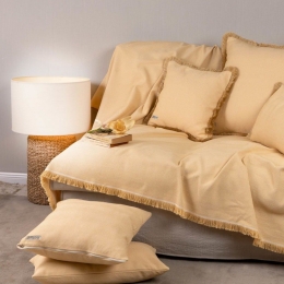 Ριχτάρι Atheras Ochre Aslanis Home Διθέσιο 180x250cm Βαμβάκι-Πολυέστερ