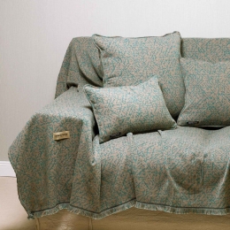 Ριχτάρι Athos Turquoise-Beige Aslanis Home Πολυθρόνα 180x180cm Βαμβάκι-Πολυέστερ