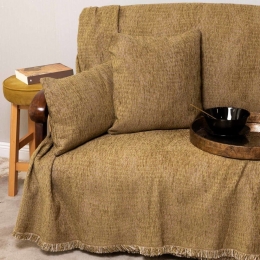 Ριχτάρι Ismaros Olive-Beige Aslanis Home Τριθέσιο 180x300cm Βαμβάκι-Polycotton