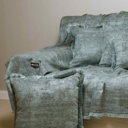 Ριχτάρι Kedros Veraman-Anthracite Aslanis Home Τριθέσιο 180x300cm Βαμβάκι-Πολυέστερ