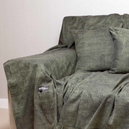 Ριχτάρι Kedros Olive-Anthracite Aslanis Home Τριθέσιο 180x300cm Βαμβάκι-Πολυέστερ