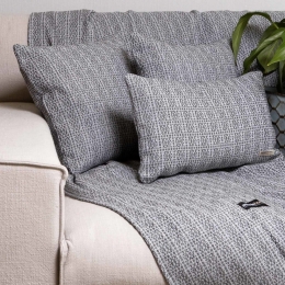 Ριχτάρι Onia Anthracite-Grey Aslanis Home Πολυθρόνα 180x180cm Βαμβάκι-Polycotton