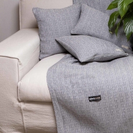 Ριχτάρι Onia Grey-Silver Aslanis Home Πολυθρόνα 180x180cm Βαμβάκι-Polycotton