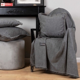 Ριχτάρι Plain 4 Seasons Grey Aslanis Home Διθέσιο 180x250cm Βαμβάκι-Πολυέστερ
