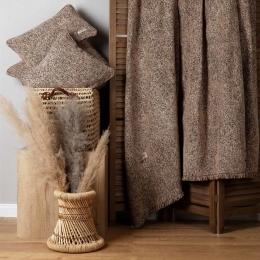 Ριχτάρι Parnassos Beige-Choco Aslanis Home Τετραθέσιο 180x350cm Βαμβάκι-Polycotton