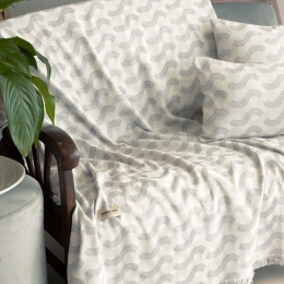 Ριχτάρι Pinovo Grey-Ice Aslanis Home Τριθέσιο 180x300cm Βαμβάκι-Πολυέστερ