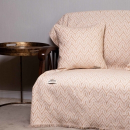 Ριχτάρι Tymfi Beige-Ecru Aslanis Home Τετραθέσιο 180x350cm Βαμβάκι-Polycotton