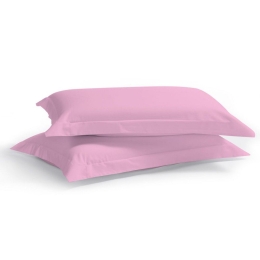 Μαξιλαροθήκες Satin Plain (Σετ 2τμχ) Light Pink Aslanis Home 50Χ70 100% Βαμβακοσατέν