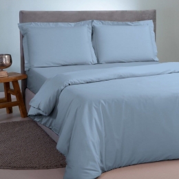 Παπλωματοθήκη Satin Plain Light Blue Aslanis Home Ημίδιπλο 160x220cm 100% Βαμβακοσατέν