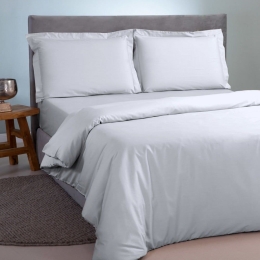 Παπλωματοθήκη Satin Plain Sugar White Aslanis Home Ημίδιπλο 160x220cm 100% Βαμβακοσατέν