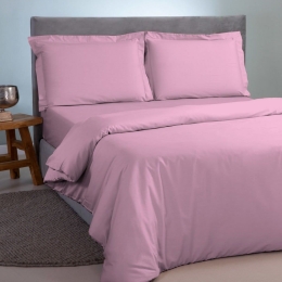Παπλωματοθήκη Satin Plain Light Pink Aslanis Home Ημίδιπλο 160x220cm 100% Βαμβακοσατέν