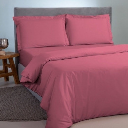 Παπλωματοθήκη Satin Plain Fuchsia Aslanis Home King Size 260x240cm 100% Βαμβακοσατέν
