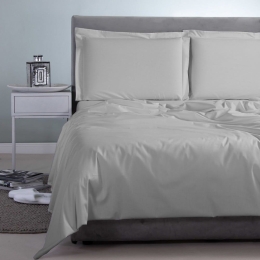 Σεντόνι Satin Plain Warm Grey Aslanis Home Ημίδιπλο 170x270cm 100% Βαμβακοσατέν