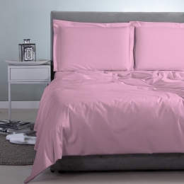 Σεντόνι Satin Plain Light Pink Aslanis Home Υπέρδιπλο 250x270cm 100% Βαμβακοσατέν