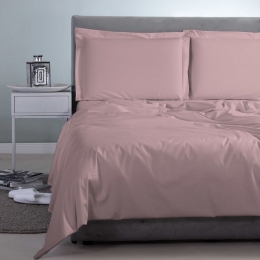Σεντόνι Satin Plain Dusty Pink Aslanis Home Ημίδιπλο 170x270cm 100% Βαμβακοσατέν