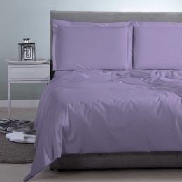 Σεντόνια Satin Plain (Σετ 3τμχ) Mauve Aslanis Home Ημίδιπλο 170x270cm 100% Βαμβακοσατέν