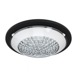 Φωτιστικό Οροφής-Πλαφονιέρα Led Acolla 1 99356 Ø290 3000K Black-White Eglo Κρύσταλλο,Μέταλλο
