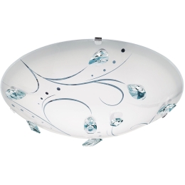 Φωτιστικό Οροφής Led Sorrenta 1 95689  White Eglo Μέταλλο,Γυαλί