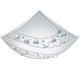 Φωτιστικό Nerini 95578 Led White Eglo Μέταλλο,Γυαλί