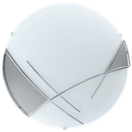 Φωτιστικό Οροφής Raya 89758 White-Silver Eglo Μέταλλο,Γυαλί