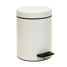 Κάδος Απορριμμάτων 5lt 05-096-034 Ø20xH28cm Matte Ice White Pam&Co Ανοξείδωτο Ατσάλι