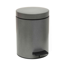 Κάδος Απορριμμάτων 5lt 05-096-435 Ø20xH28cm Matte Confetti Grey Pam&Co Ανοξείδωτο Ατσάλι