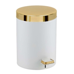 Κάδος Απορριμμάτων Classic 5lt 05-105-003 White Gold Μέταλλο