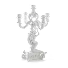 Κηροπήγιο Burlesque - Le Sirene Sexy 48cm White Seletti Πορσελάνη