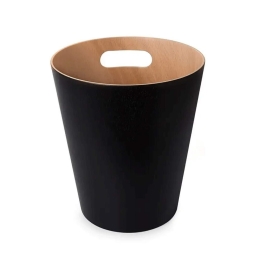 Κάδος Απορριμμάτων Ξύλινος Woodrow Can 2G 082780-045 Black-Natural Umbra Ξύλο