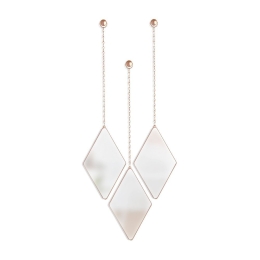 Καθρέπτες Τοίχου Dima Diamond Σετ 3τμχ 358777-880 Copper Umbra Μέταλλο