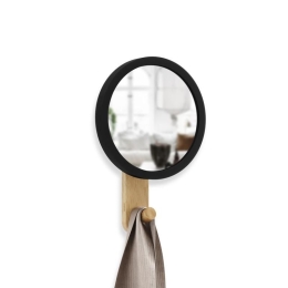 Κρεμάστρα Τοίχου Με Καθρέπτη 318410-045 Black-Natural Umbra Ξύλο